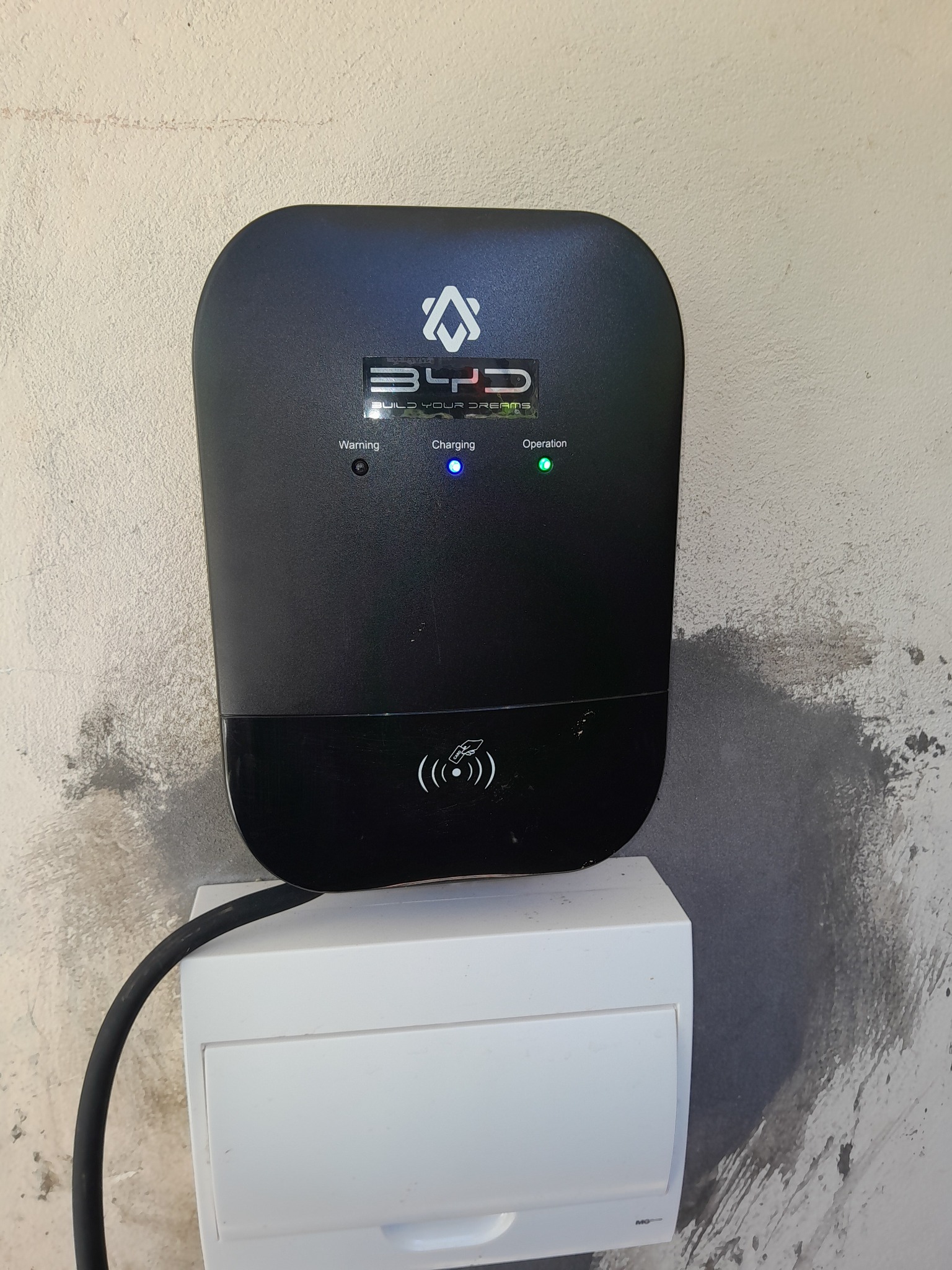 Instalação de carregador para veículo elétrico